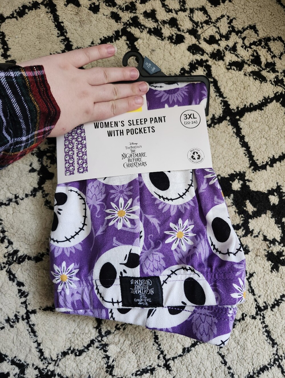 Disney Nightmare Before Christmas Purple Jack Skellington Pj Pajama Pants 3x